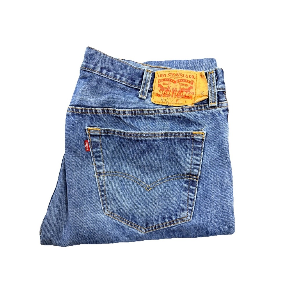 Levi's 501 Original Fit Mens Jeans 42x34 Medium Wash Button Fly Denim